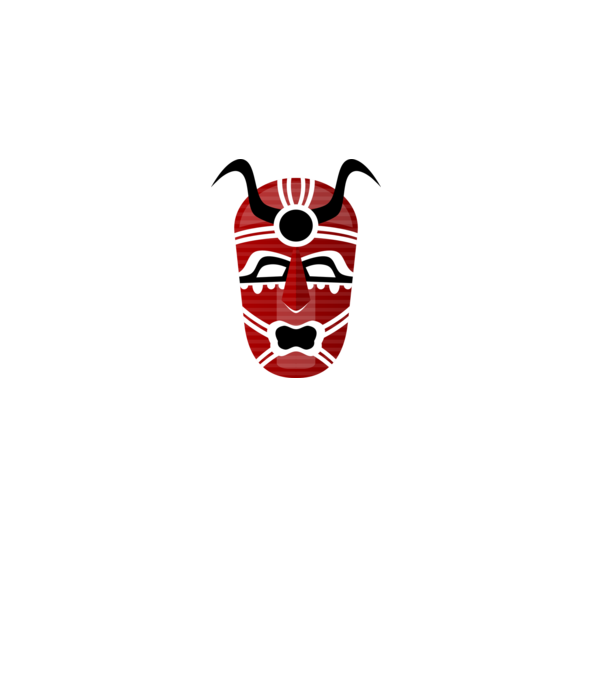 Tribal maszk minta homokszín pólón