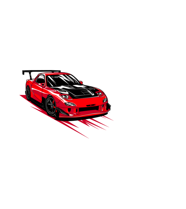 Mazda RX-7 minta fekete pólón