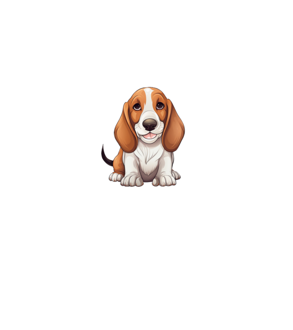 Aranyos kutya - Basset Hound minta fehér pólón