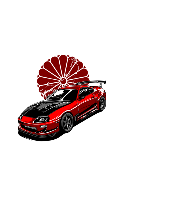 Toyota Supra minta fehér pólón