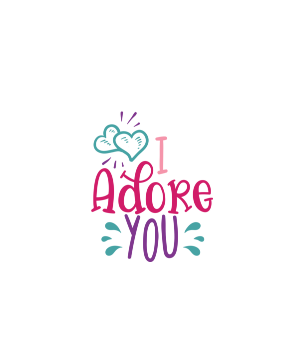 I Adore You - Imádlak minta fekete pólón