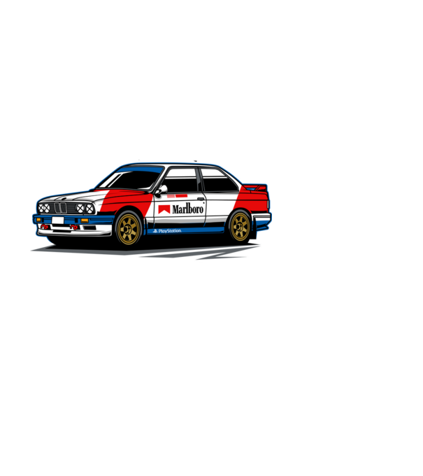 BMW E30 minta fekete pólón
