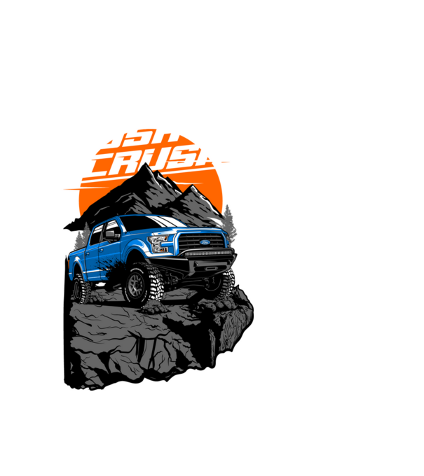 Ford Pickup minta fehér pólón