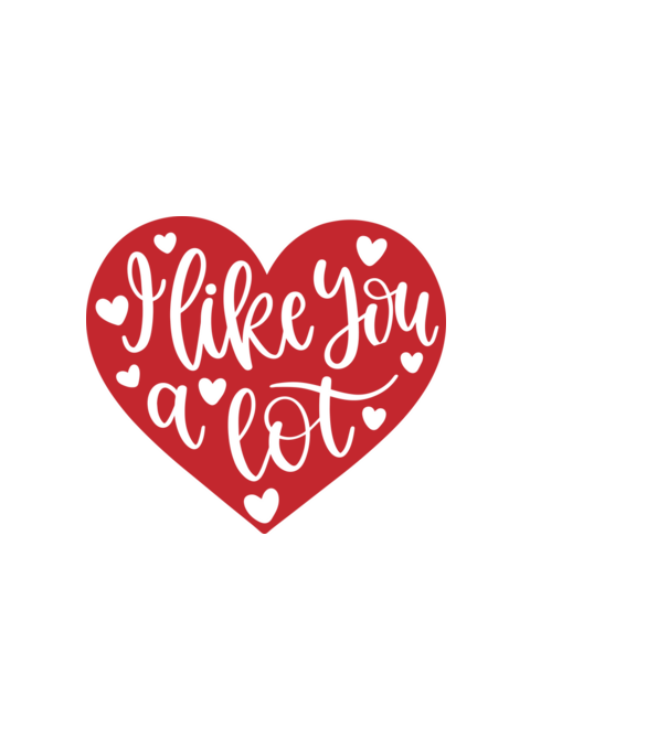 I Like You A Lot - Nagyon kedvellek minta fekete pólón