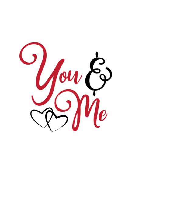 You and Me - Te és Én minta fehér pólón