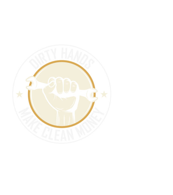 Dirty hands make clean money - A piszkos kezek tiszta pénzt keresnek minta fekete pólón