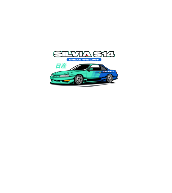 Nissan Silvia S14 minta fekete pólón