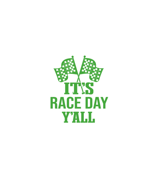 It's race day y'all - Versenynap van! minta fekete pólón