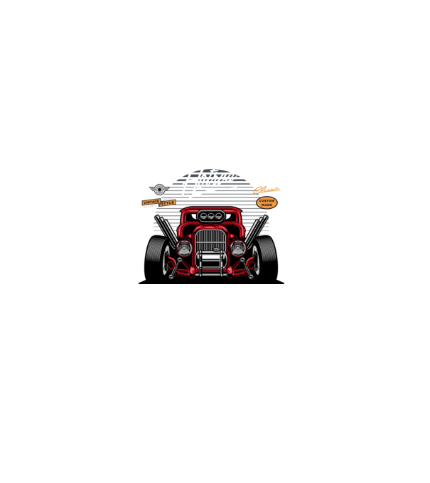 Hot Rod minta szürke pólón