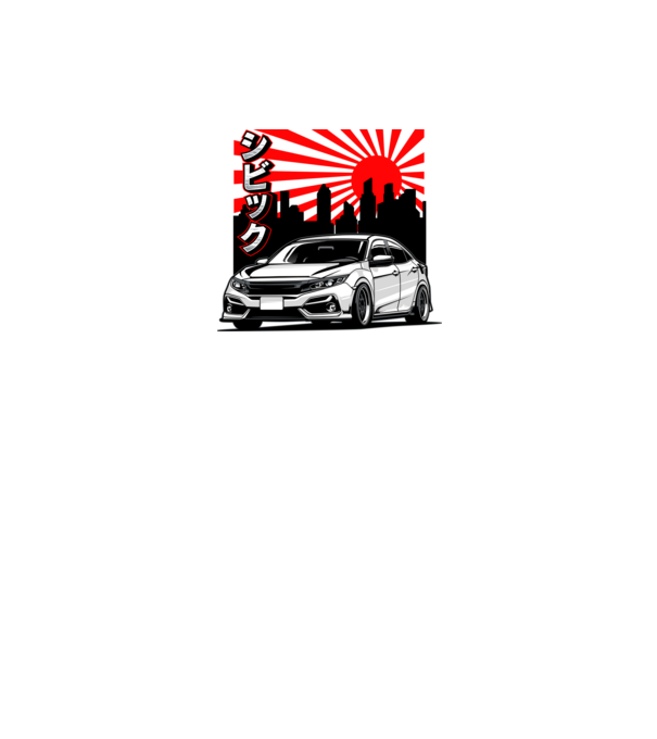 Honda Civic minta fehér pólón