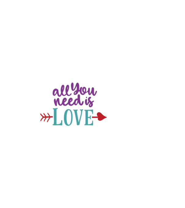 All You need is Love - Szeretet amire szükséged van minta fekete pólón