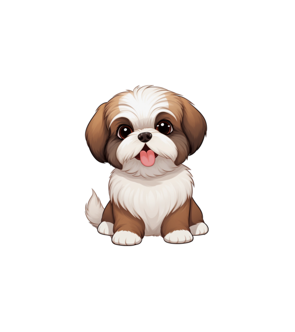 Aranyos kutya - Shih Tzu minta fehér pólón