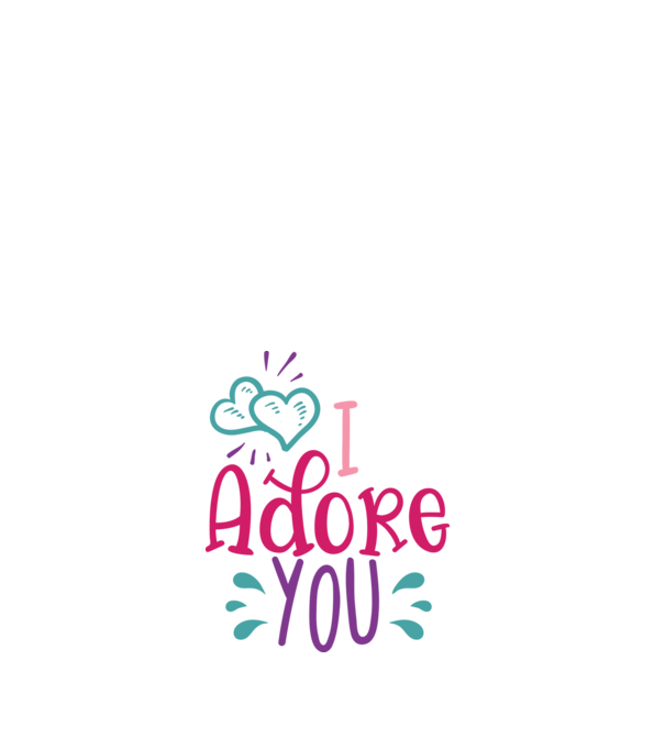 I Adore You - Imádlak minta fehér pólón