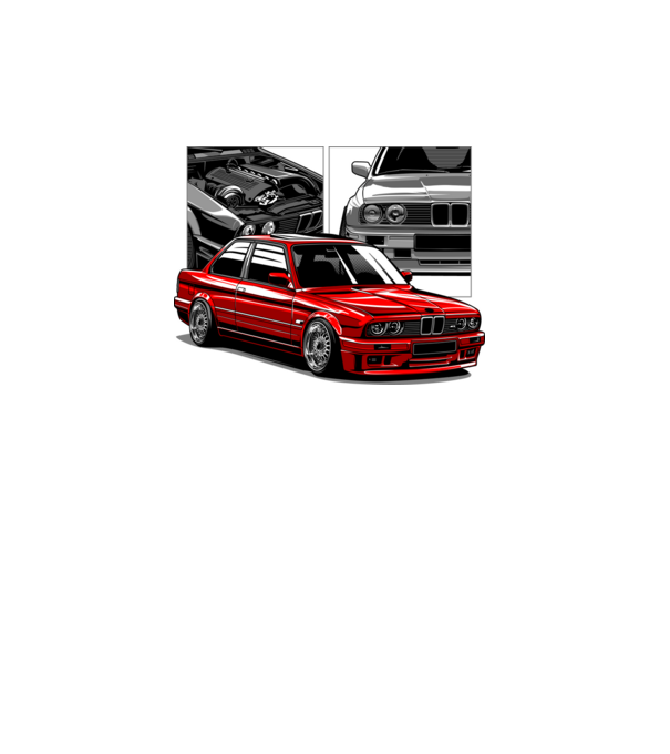 BMW E30 minta türkiz pólón