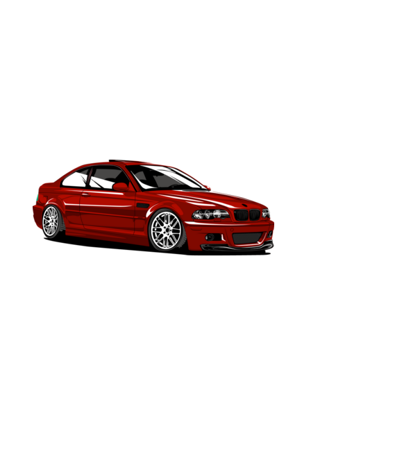 BMW M3 E46 Coupe minta világoskék pólón