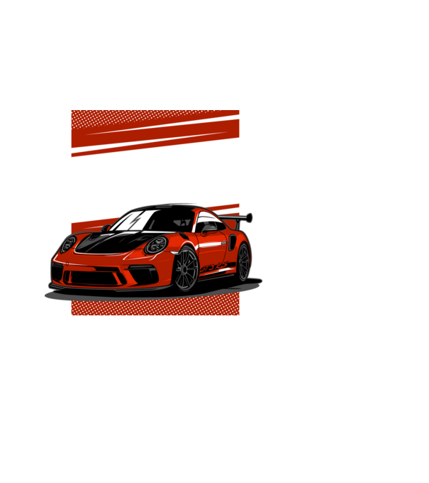Porsche 911 GT3 minta fekete pólón