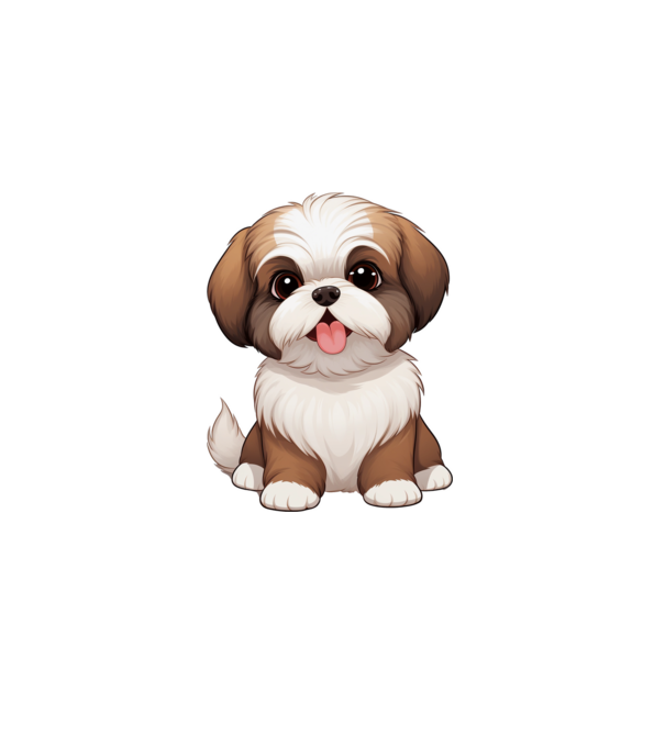 Aranyos kutya - Shih Tzu minta fehér pólón
