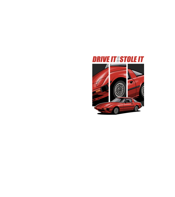 Mazda RX-7 - Drive it like you stole it minta neonsárga pólón
