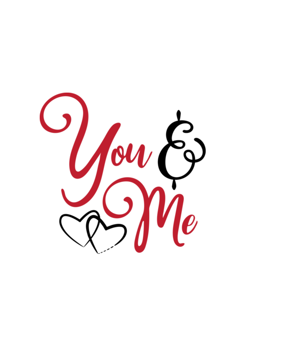 You and Me - Te és Én  minta fehér pólón