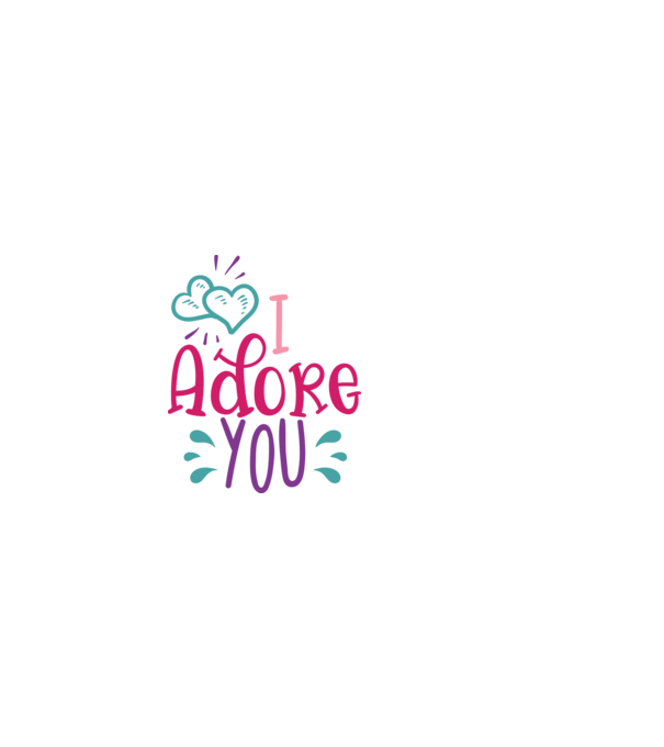 I Adore You - Imádlak minta fekete pólón