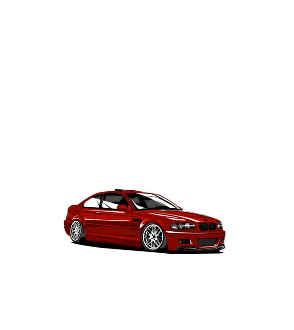 BMW M3 E46 Coupe minta fehér pólón