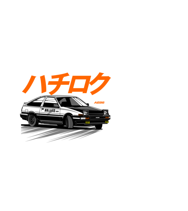 Toyota Sprinter Trueno AE86 minta fekete pólón