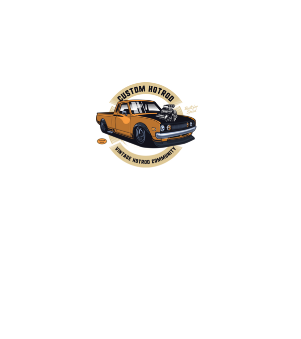 Hot Rod minta fekete pólón
