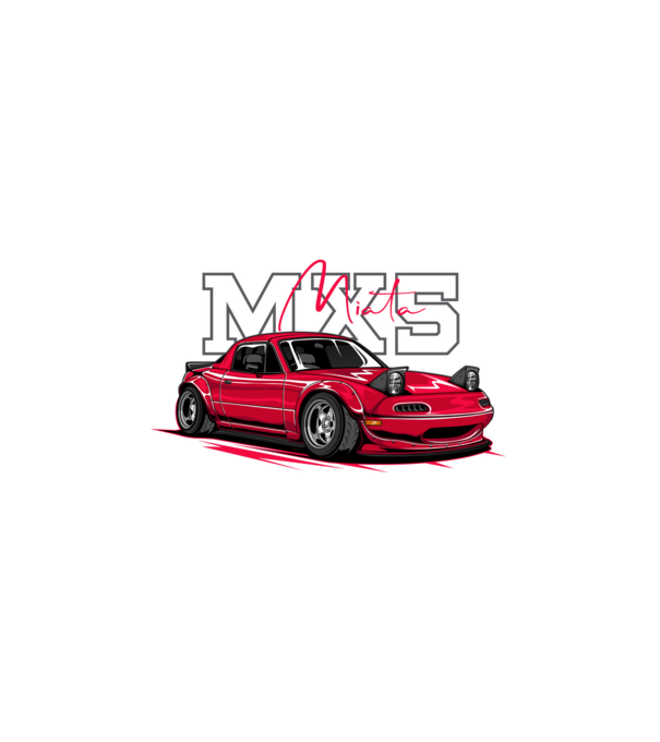 Mazda MX-5 Miata minta fehér pólón