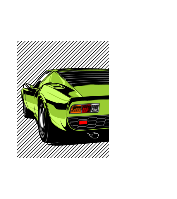 Lamborghini Miura P400 minta fehér pólón