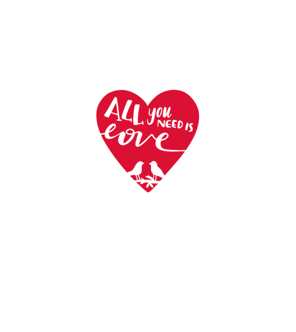 All you need is Love - Csak a Szeretetre van szükséged minta királykék pólón