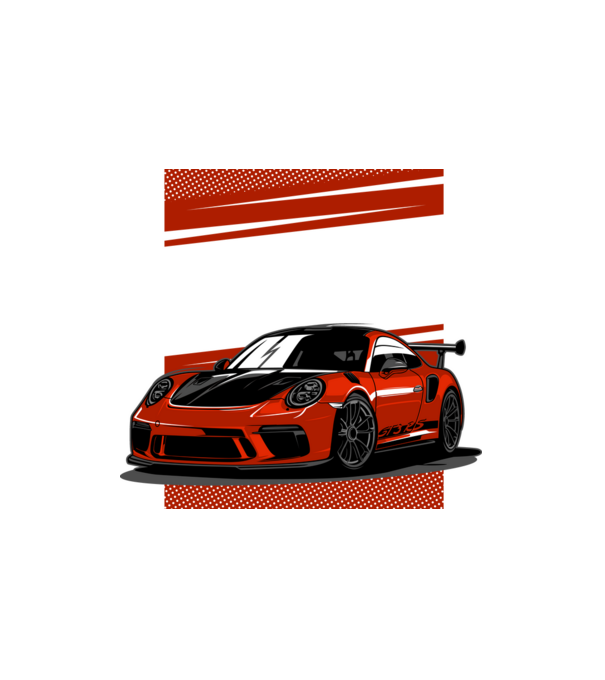 Porsche 911 GT3 minta fehér pólón