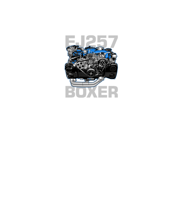 Subaru EJ257 Boxer Engine (motor) minta fekete pólón