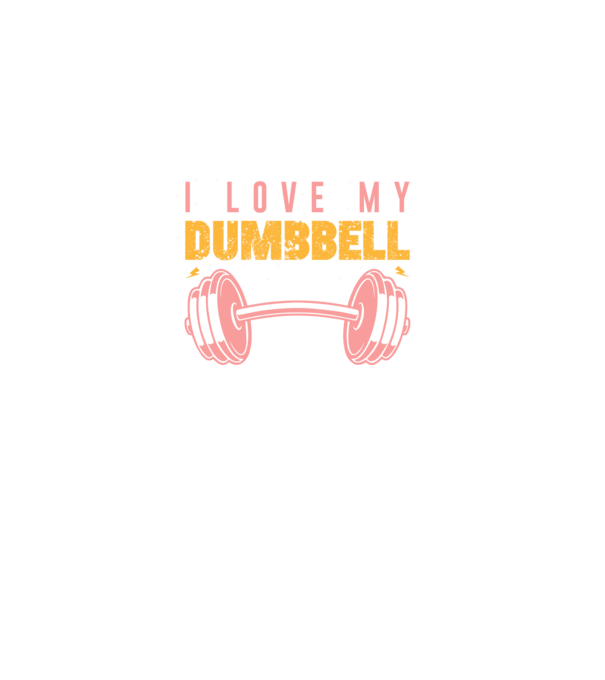 I Love My Dumbbell - Szeretem a súlyzómat minta fekete pólón