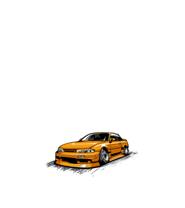 Nissan 240SX minta sötétkék pólón