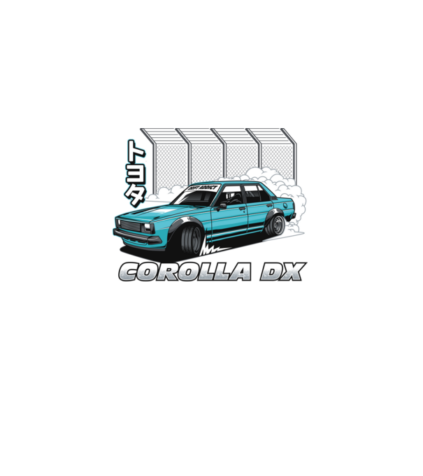 Toyota Corolla E70 minta szürke pólón