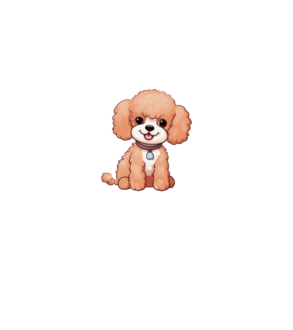 Aranyos kiskutya - Uszkár (Poodle) minta királykék pólón