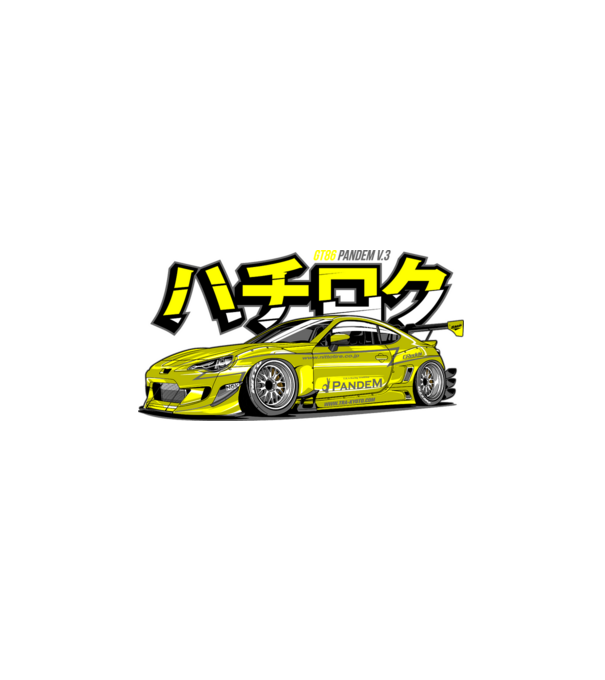 Toyota GT86 - Pandem Kit minta fehér pólón