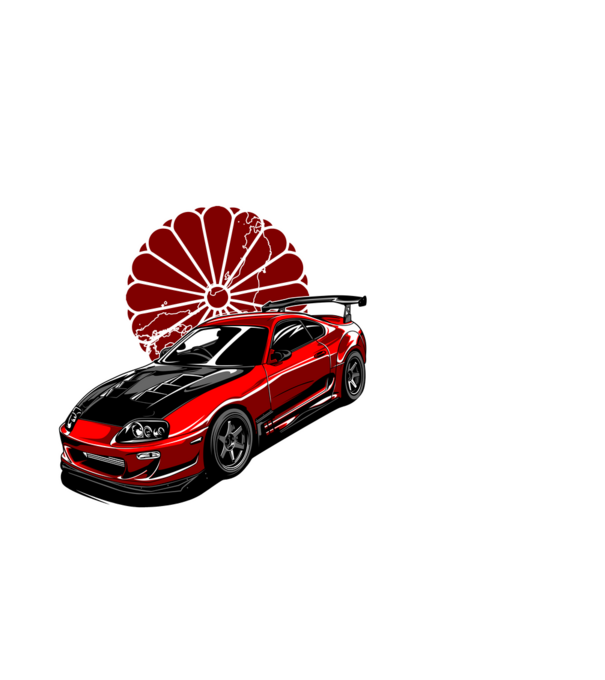 Toyota Supra minta fekete pólón