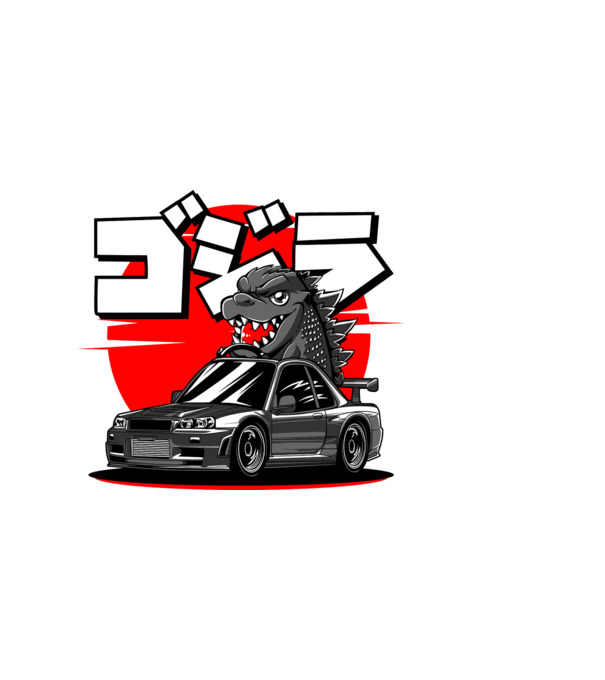 Nissan Skyline - Dragon Driver minta fekete pólón