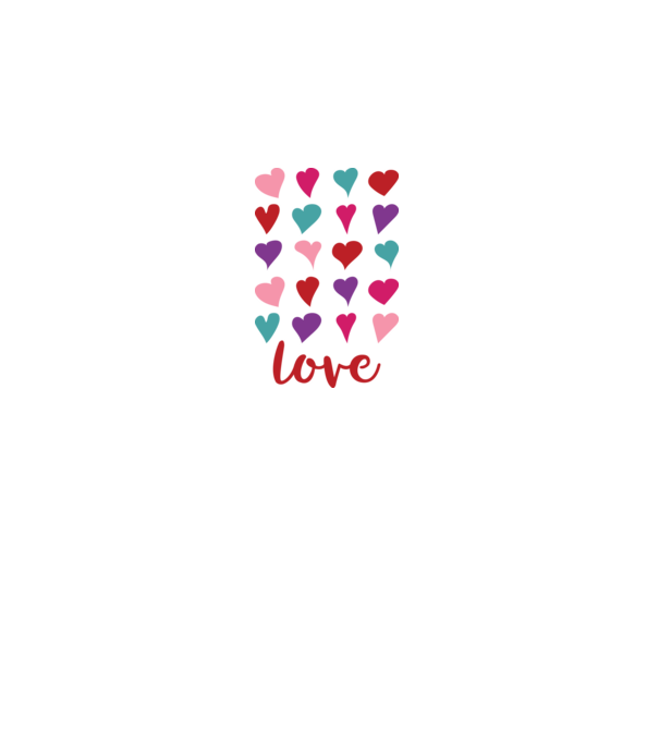 Love - Szerelem, Szeretet minta fekete pólón