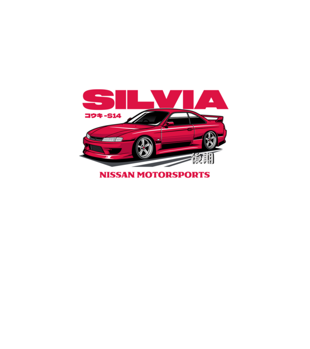 Nissan Silvia S14 minta fekete pólón