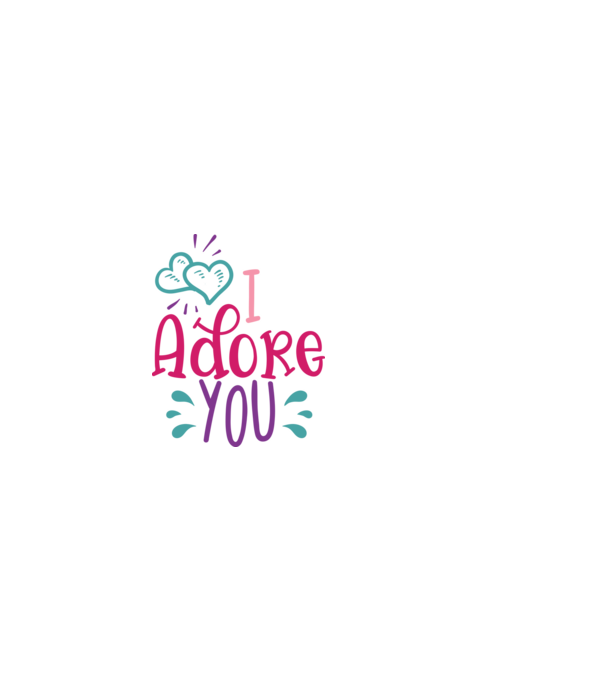 I Adore You - Imádlak minta fekete pólón