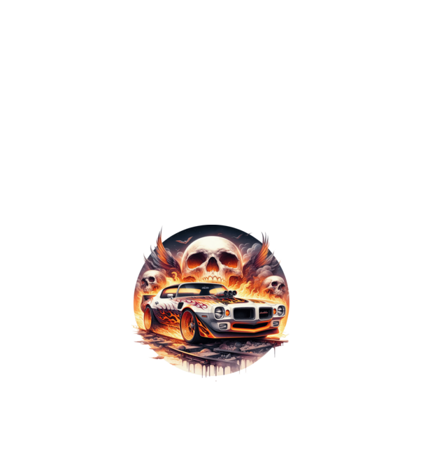 Muscle Car - Izomautó minta fehér pólón