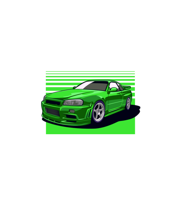 Nissan Skyline GTR minta fekete pólón