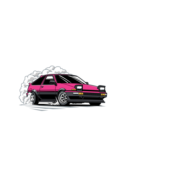 Toyota AE86 - Drift Legends minta fekete pólón