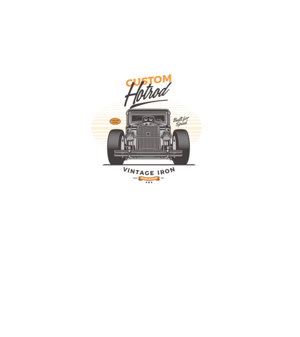 Hot Rod minta fekete pólón