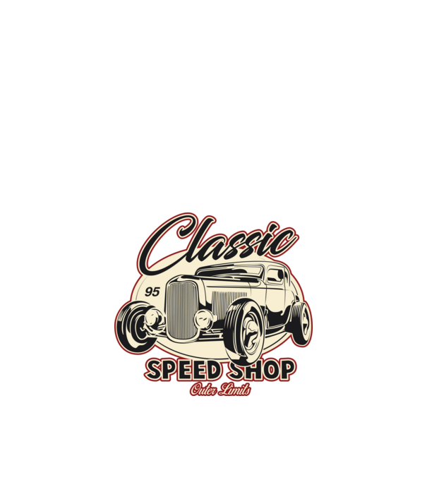 Hot Rod - Classic Speed Shop minta fekete pólón