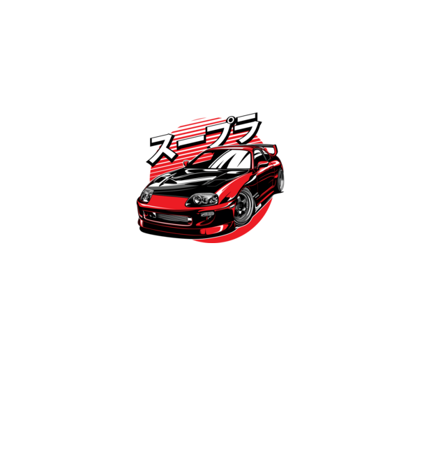 Toyota Supra minta fekete pólón