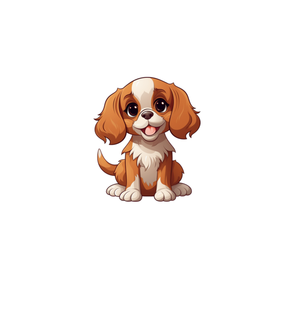 Aranyos kutya - Cavalier King Charles Spániel minta világos rózsaszín pólón