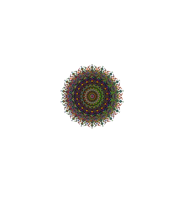 Mandala minta fehér/piros pólón